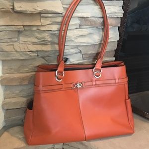 Franklin Covey Leather Business Tote Briefcase